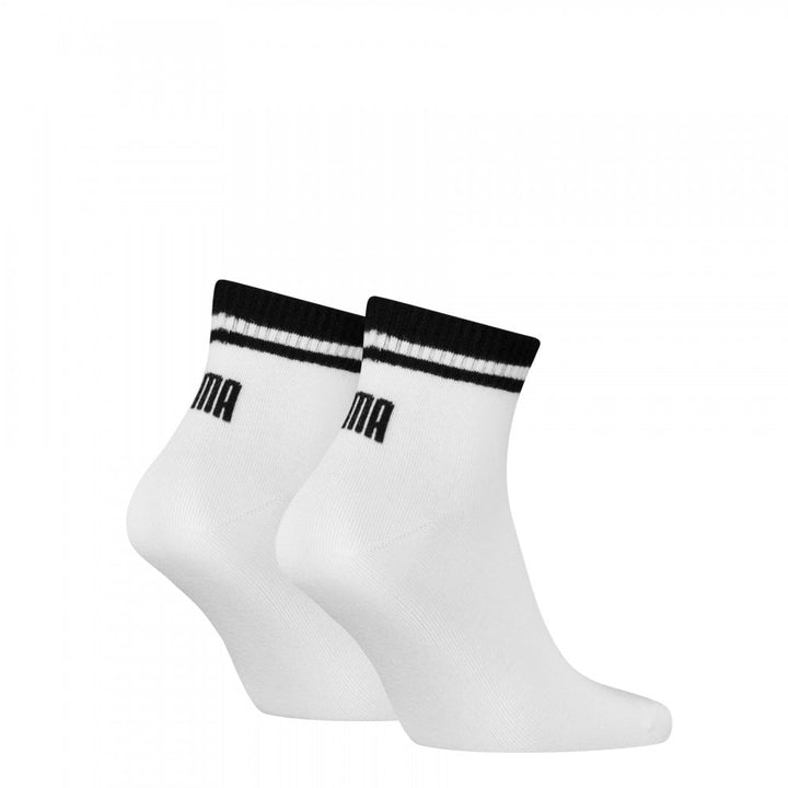 Puma Unisex Heritage Quarter 2 Pack Socks