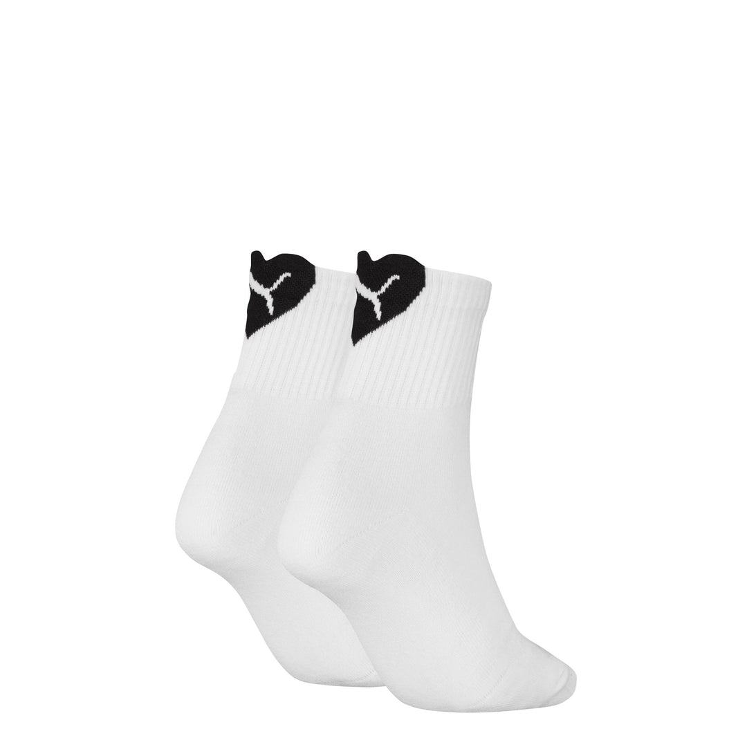 Puma Women Heart Logo Short Crew 2 Pack Socks