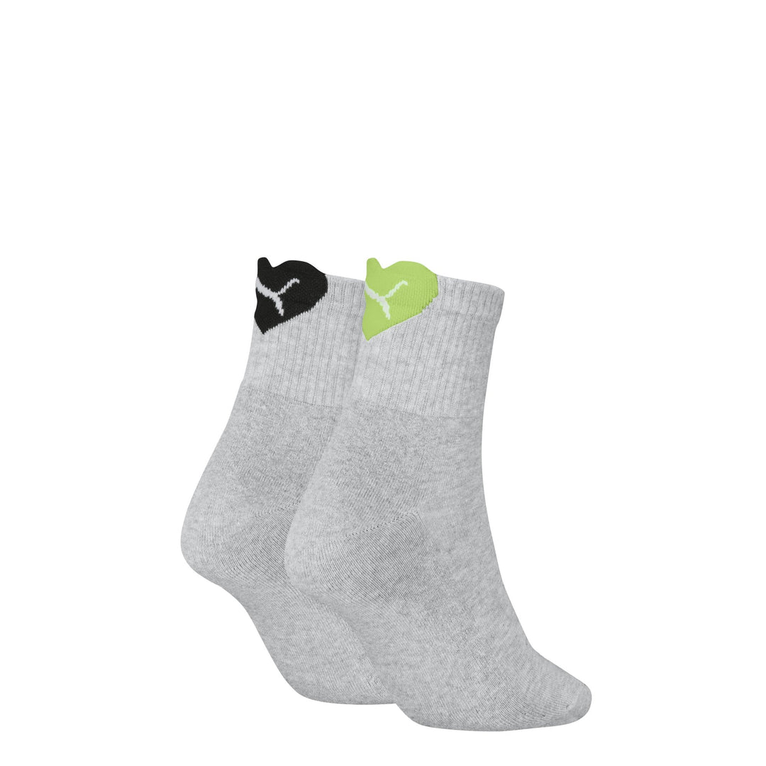 Puma Women Heart Logo Short Crew 2 Pack Socks