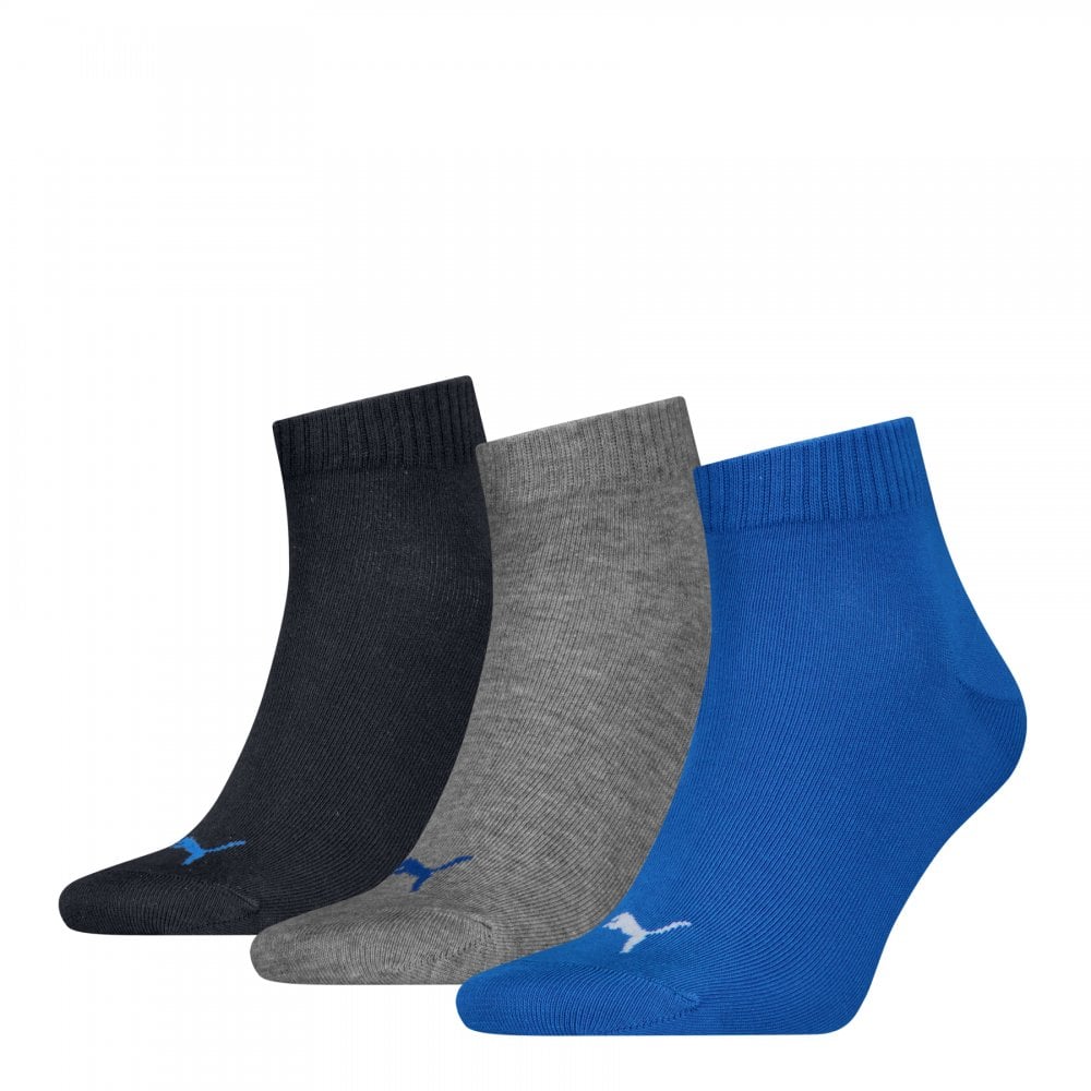 Puma Unisex Quarter Plain 3 Pack Socks