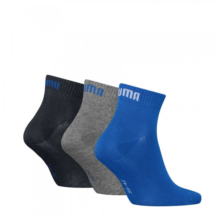Puma Unisex Quarter Plain 3 Pack Socks