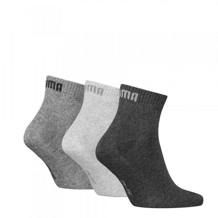Puma Unisex Quarter Plain 3 Pack Socks