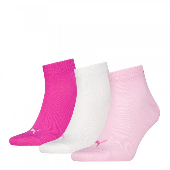 Puma Unisex Quarter Plain 3 Pack Socks