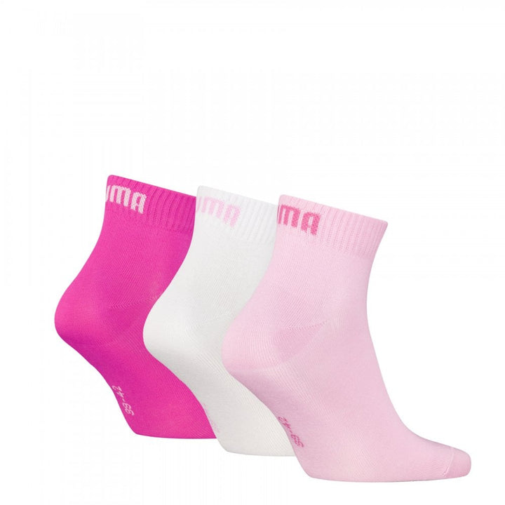 Puma Unisex Quarter Plain 3 Pack Socks