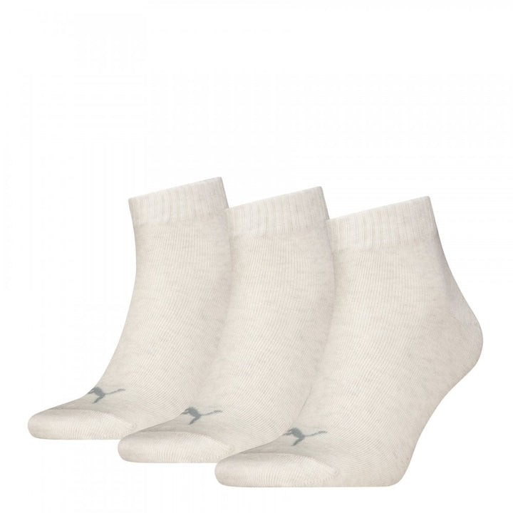 Puma Unisex Quarter Plain 3 Pack Socks