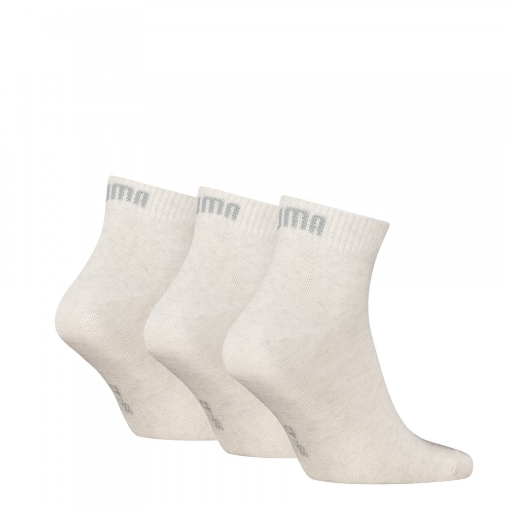 Puma Unisex Quarter Plain 3 Pack Socks