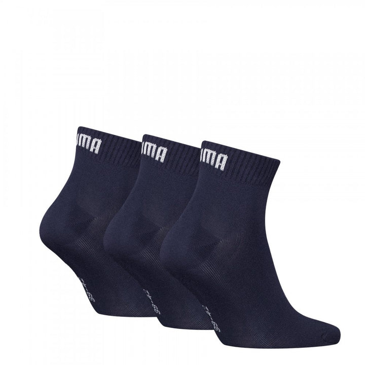 Puma Unisex Quarter Plain 3 Pack Socks
