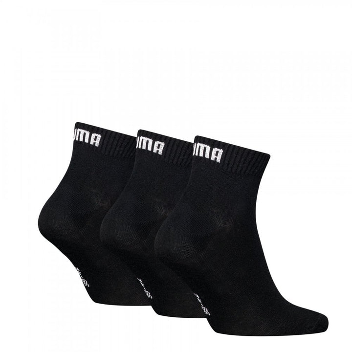 Puma Unisex Quarter Plain 3 Pack Socks
