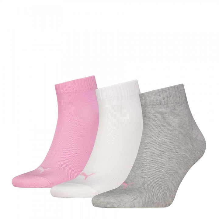 Puma Unisex Quarter Plain 3 Pack Socks