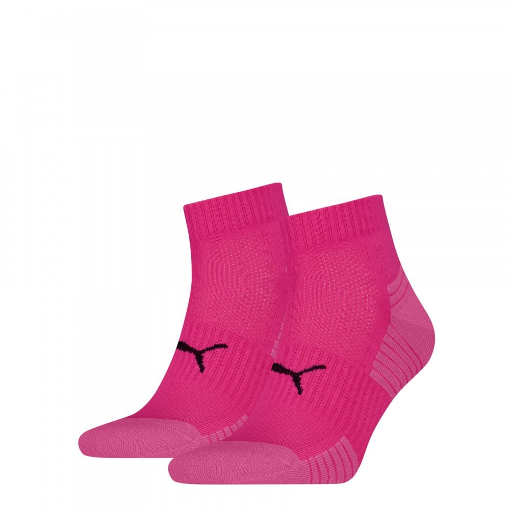 Puma Unisex Sport Cushioned Quarter 2 Pack Socks