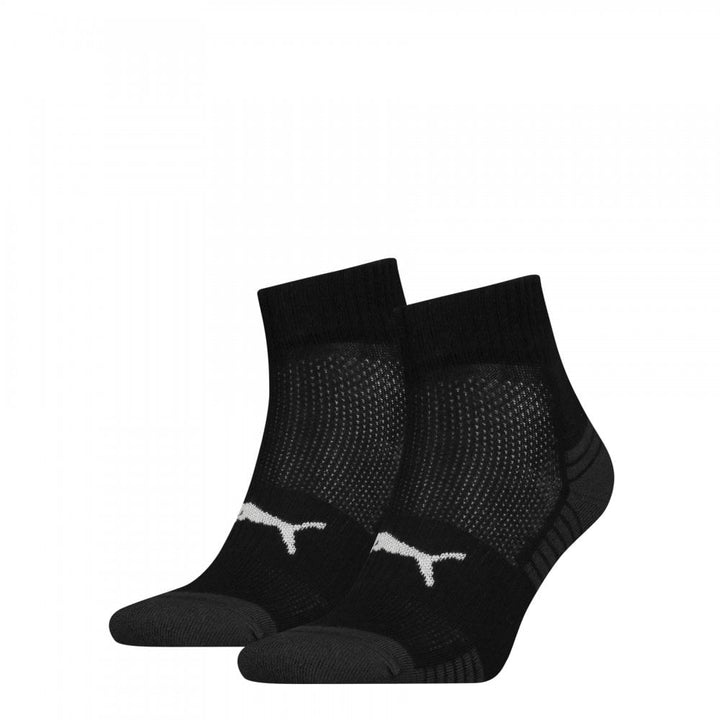 Puma Unisex Sport Cushioned Quarter 2 Pack Socks