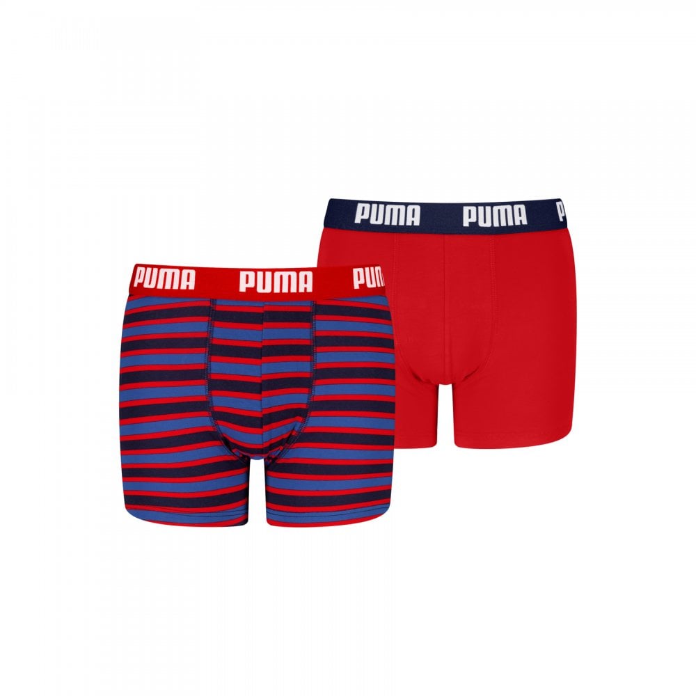 Puma Boys Everyday Striped Boxers 2 Pack