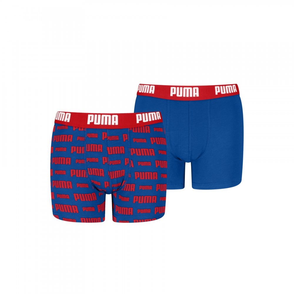 Puma Boys Everyday Logo Print Boxers 2 Pack