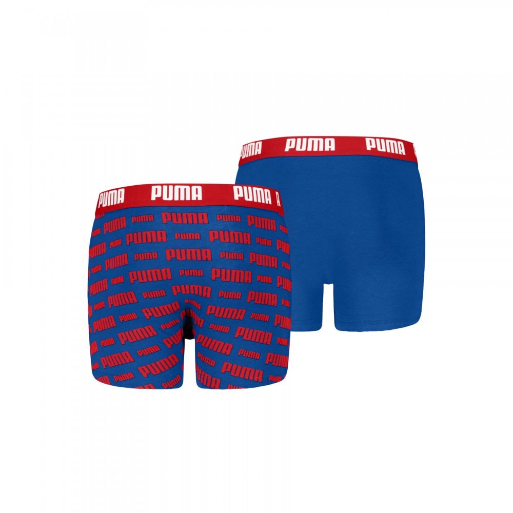 Puma Boys Everyday Logo Print Boxers 2 Pack