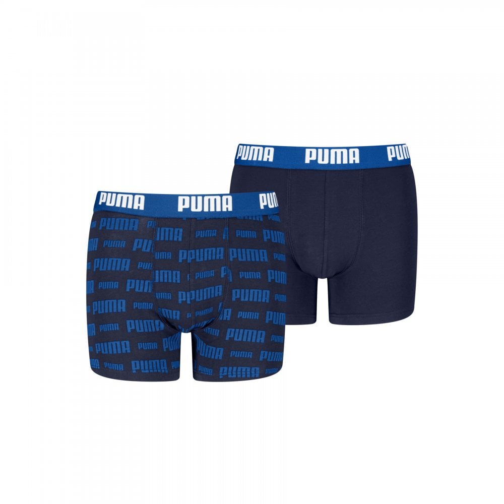 Puma Boys Everyday Logo Print Boxers 2 Pack