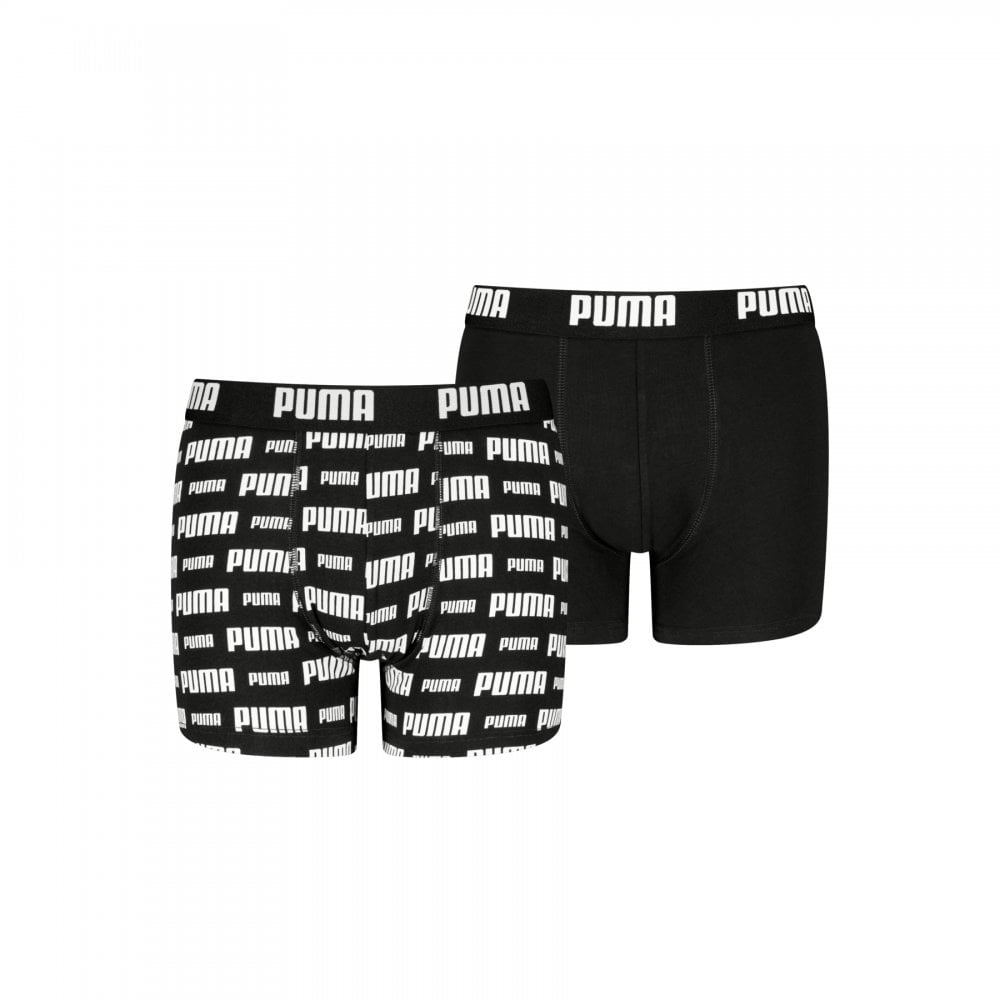 Puma Boys Everyday Logo Print Boxers 2 Pack