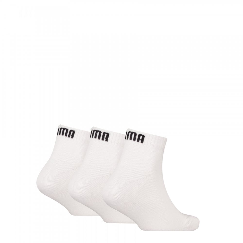 Puma Kids Plain Quarter 3 Pack Socks