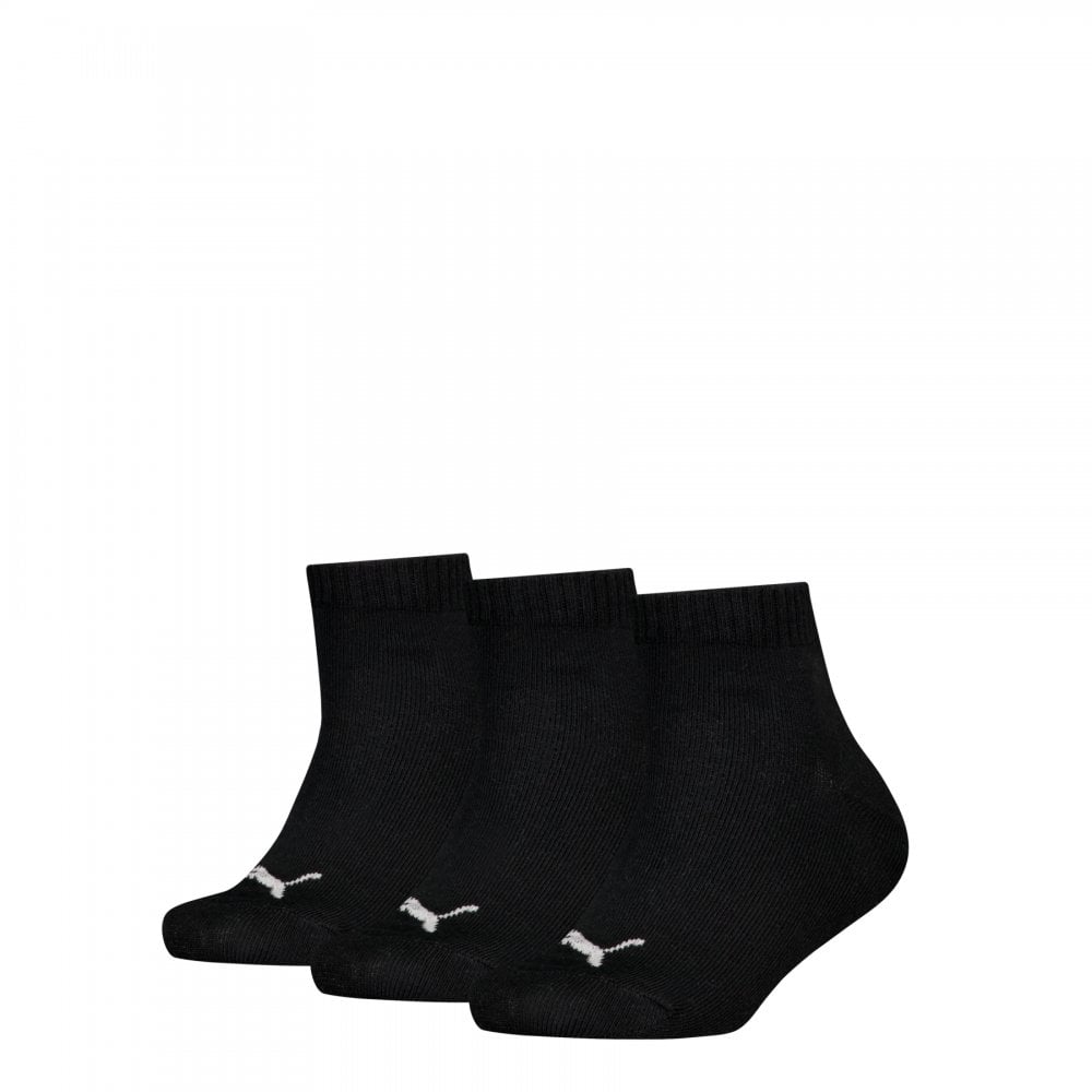 Puma Kids Plain Quarter 3 Pack Socks