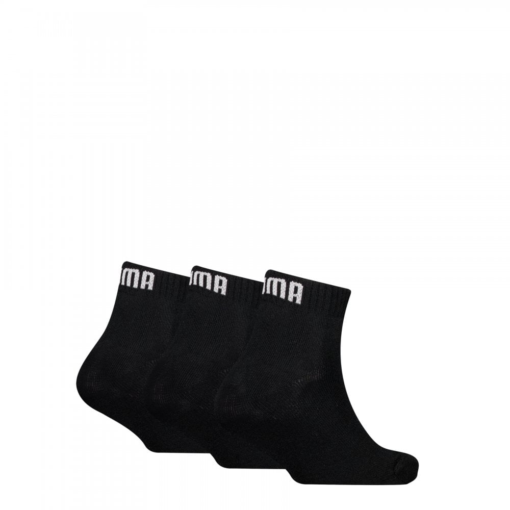 Puma Kids Plain Quarter 3 Pack Socks