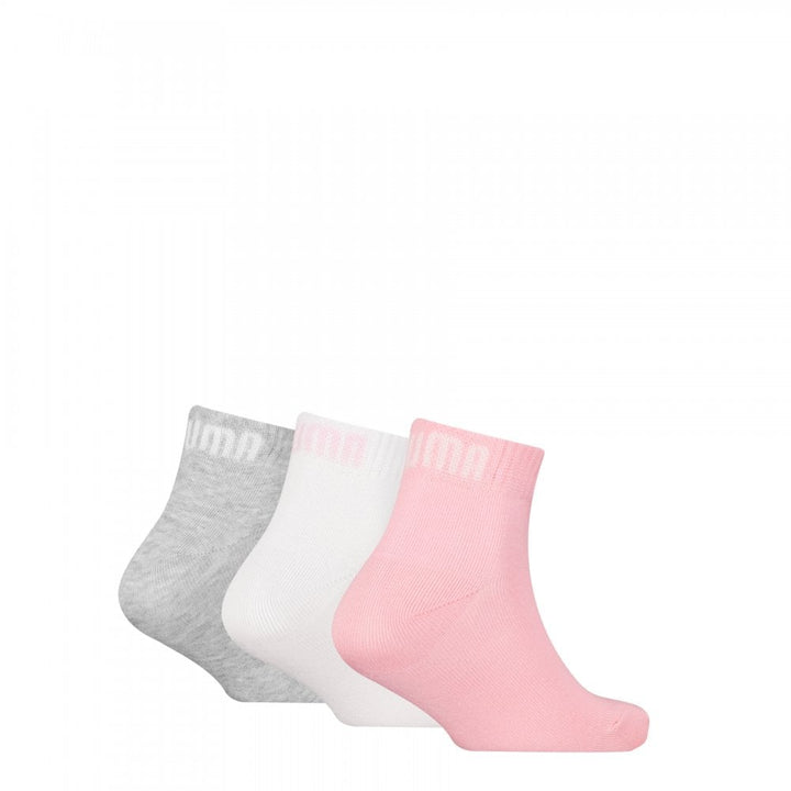 Puma Kids Plain Quarter 3 Pack Socks