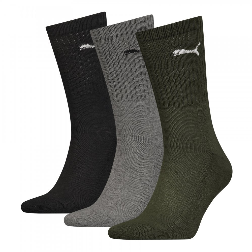 Puma Unisex Crew 3 Pack Socks