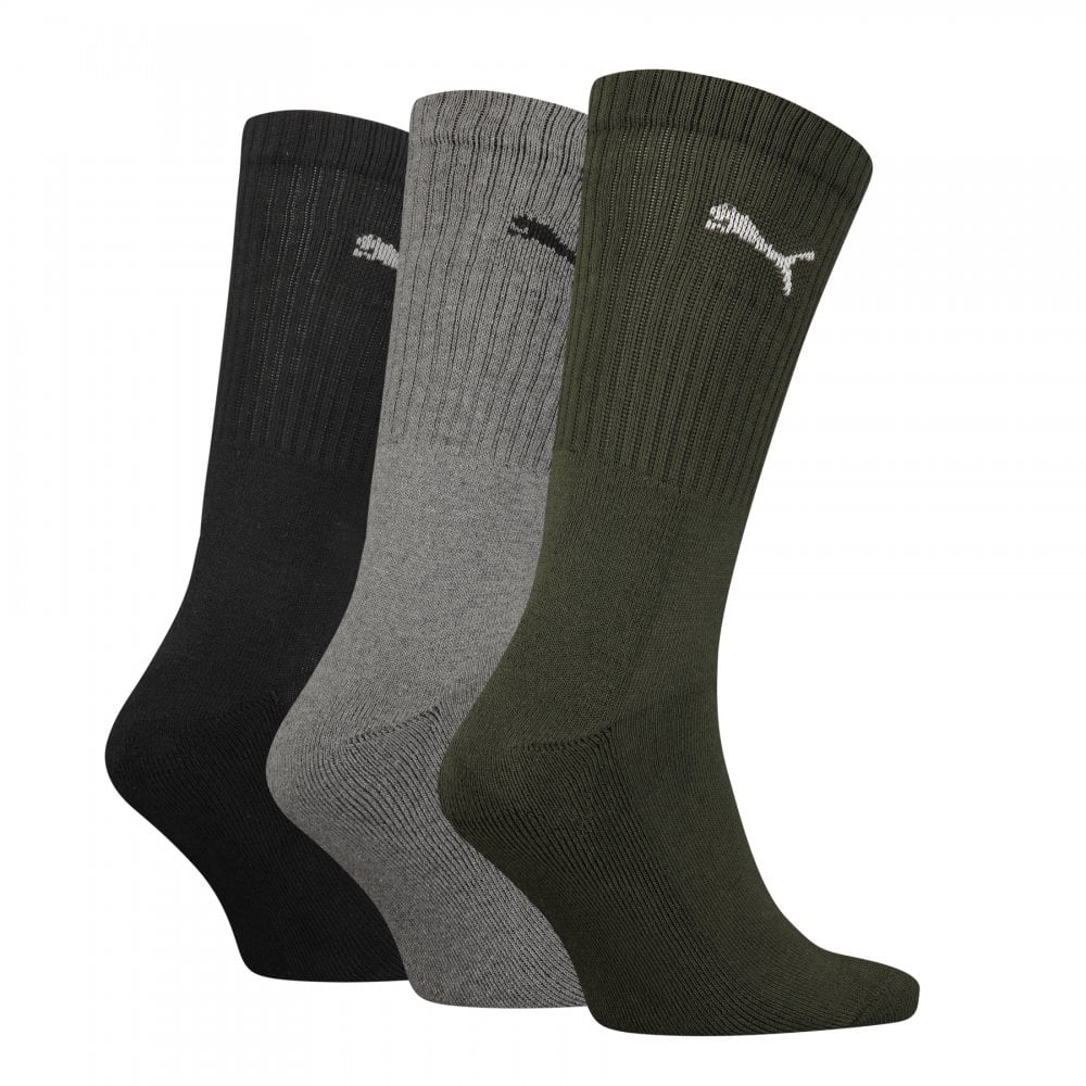 Puma Unisex Crew 3 Pack Socks