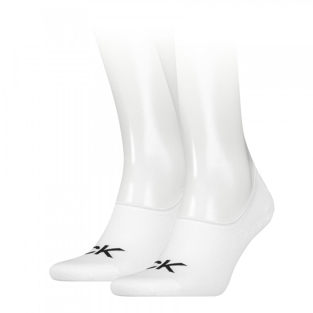 Calvin Klein Men Footie High Cut 2 Pack Logo Socks