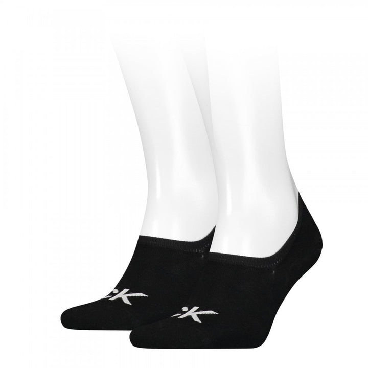 Calvin Klein Men Footie High Cut 2 Pack Logo Socks