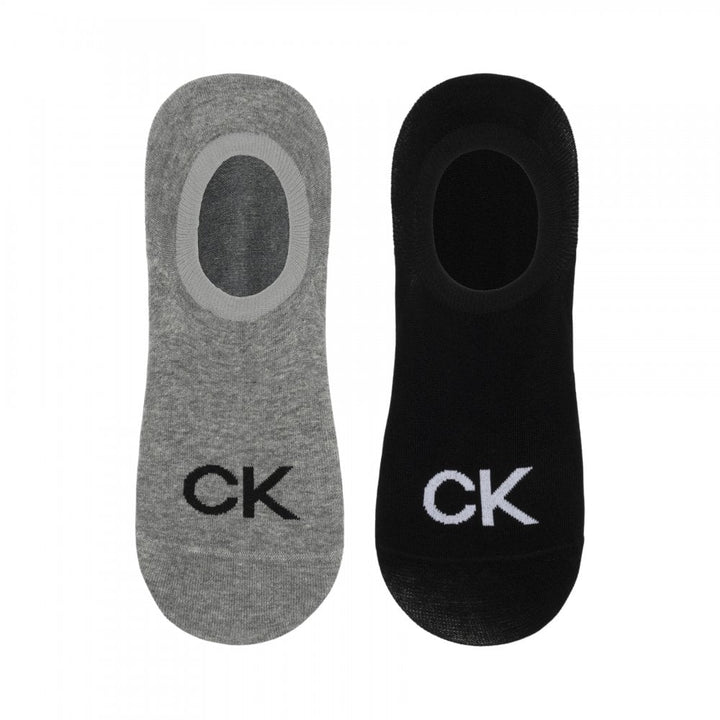 Calvin Klein Men Footie High Cut 2 Pack Logo Socks
