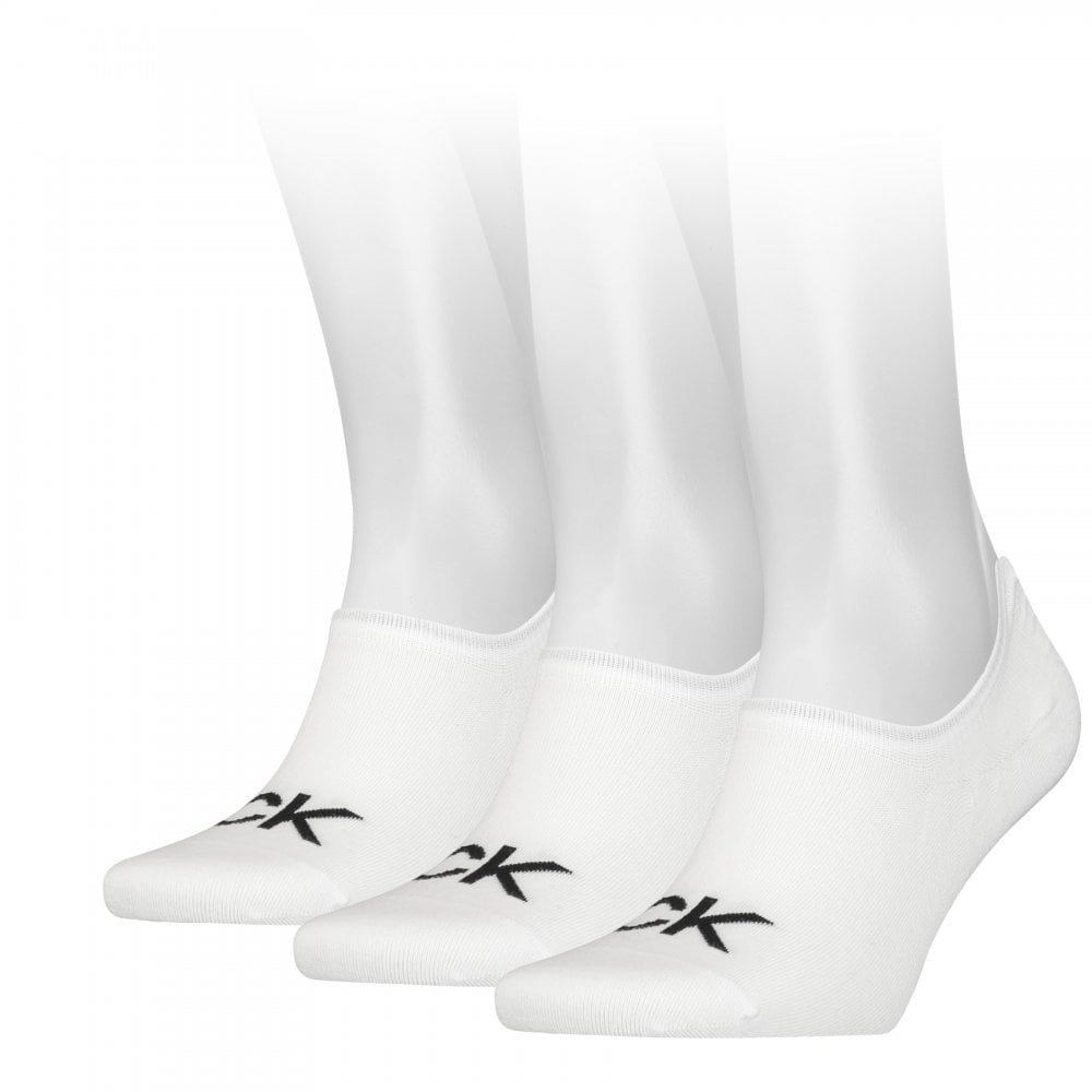 Calvin Klein Men Footie High Cut 3 Pack Logo Socks