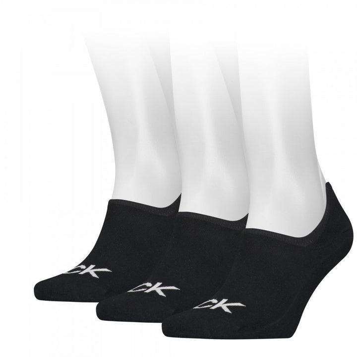 Calvin Klein Men Footie High Cut 3 Pack Logo Socks