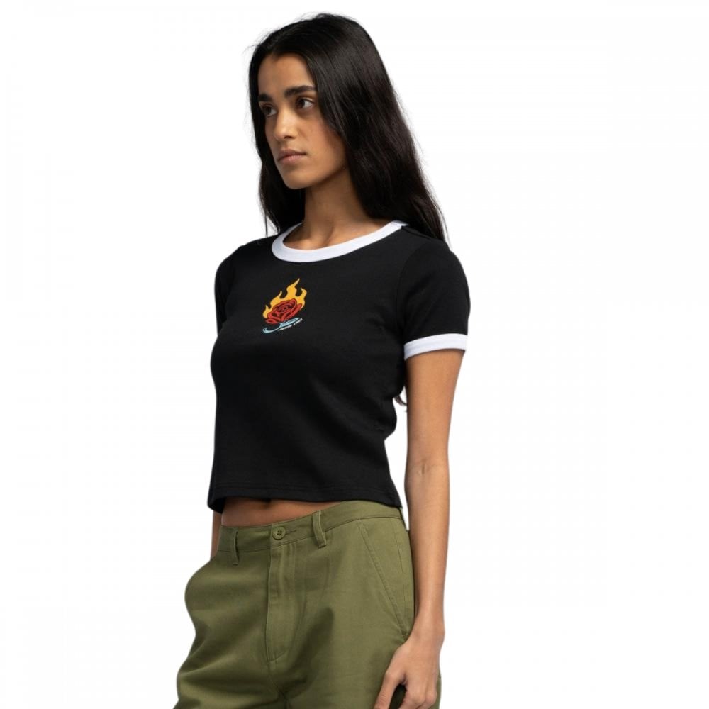 Santa Cruz Lucky Rose Ringer T-Shirt