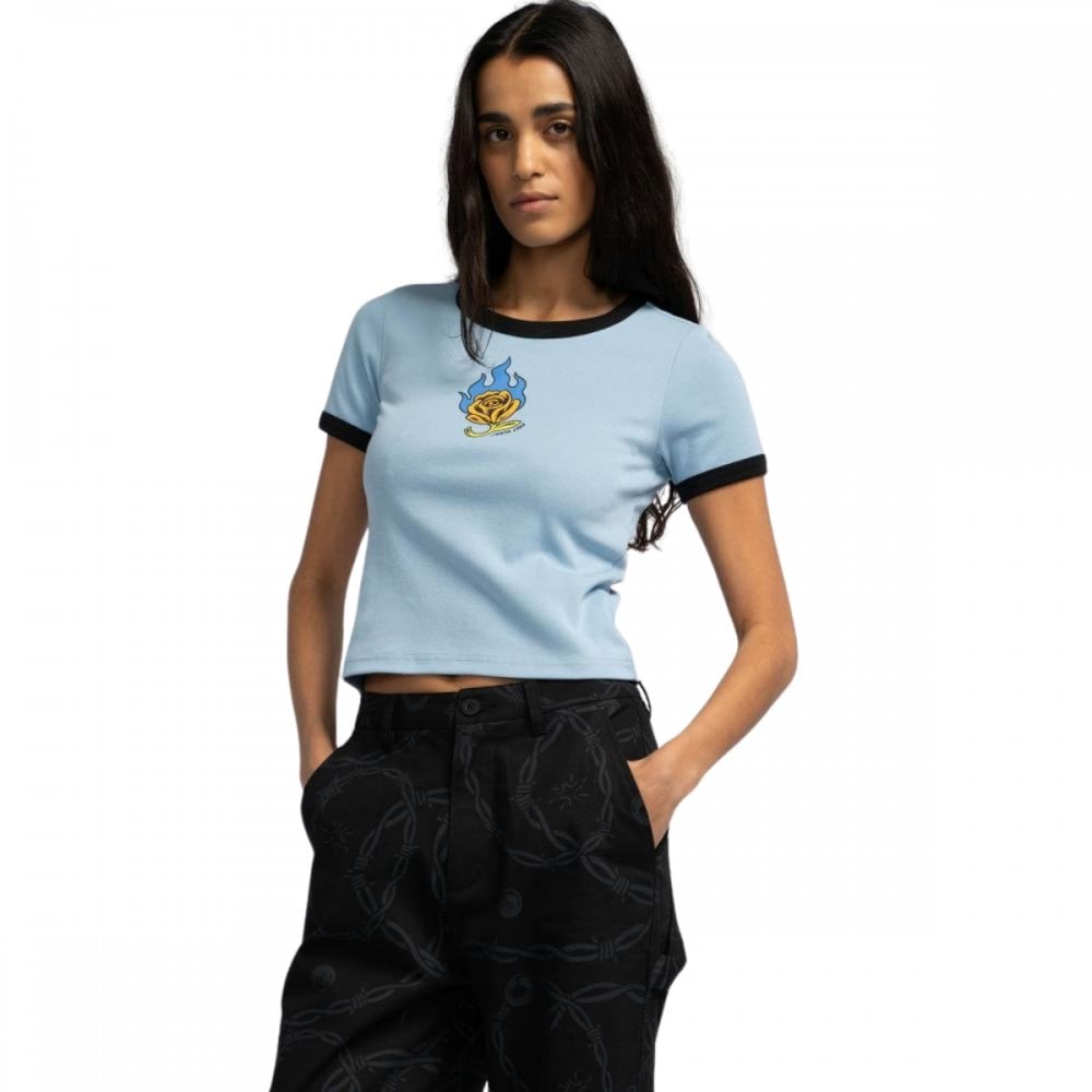 Santa Cruz Lucky Rose Ringer T-Shirt