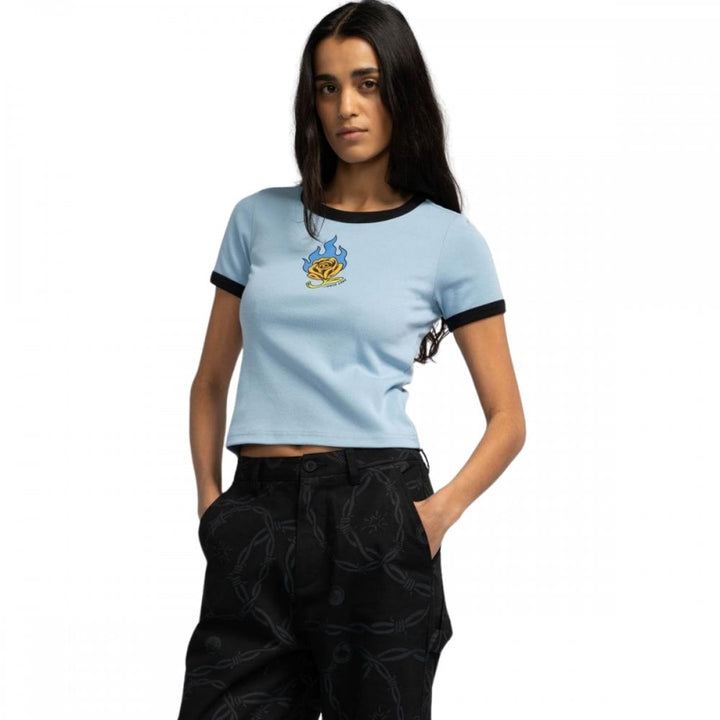 Santa Cruz Lucky Rose Ringer T-Shirt
