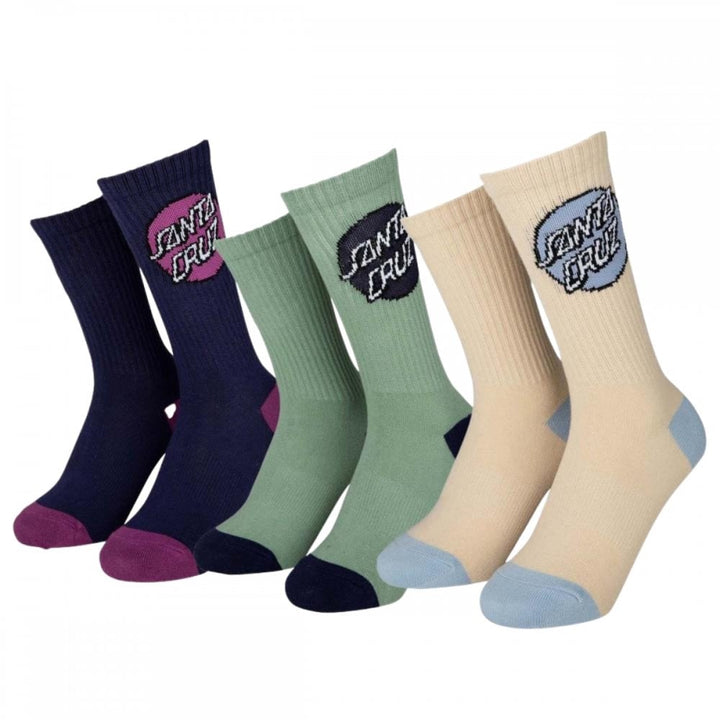 Santa Cruz Pop Dot Socks (3 Pack)