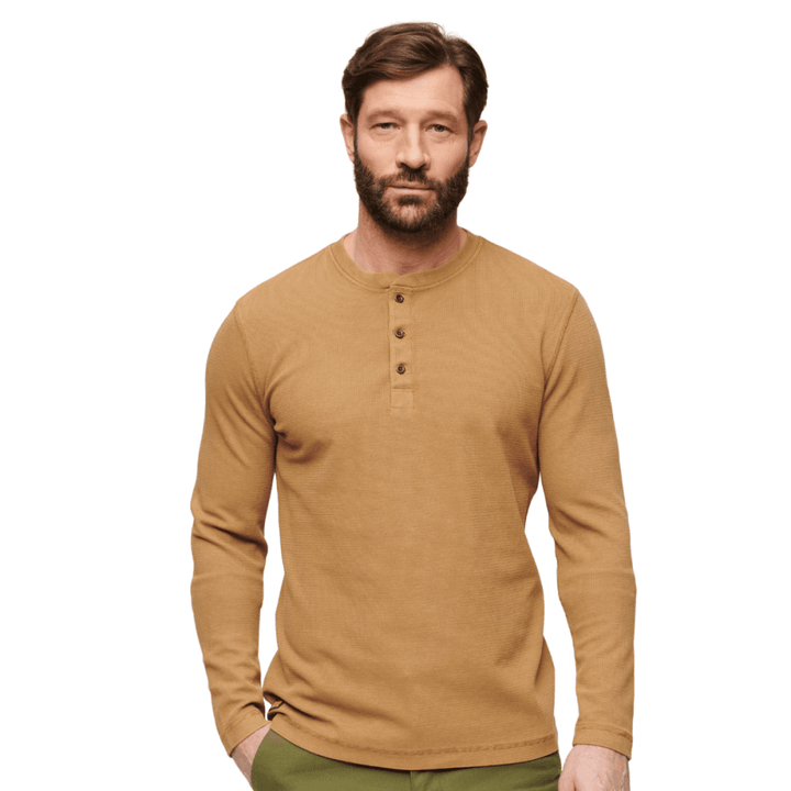 Superdry Waffle Long Sleeve Henley Top