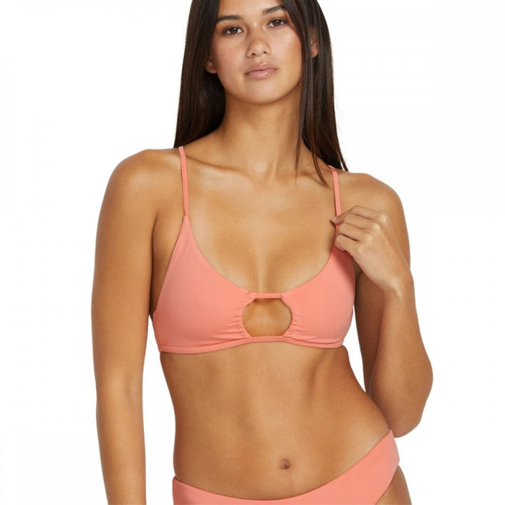 Volcom Simply Seamless X Back Halter Bikini Top