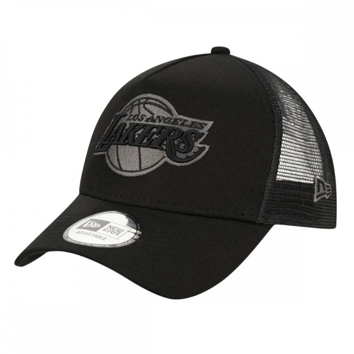 New Era LA Lakers Outline Team Logo 9 Forty A-Frame Trucker Cap