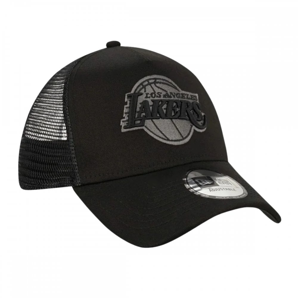 New Era LA Lakers Outline Team Logo 9 Forty A-Frame Trucker Cap