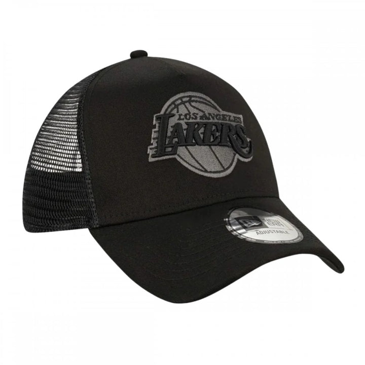 New Era LA Lakers Outline Team Logo 9 Forty A-Frame Trucker Cap