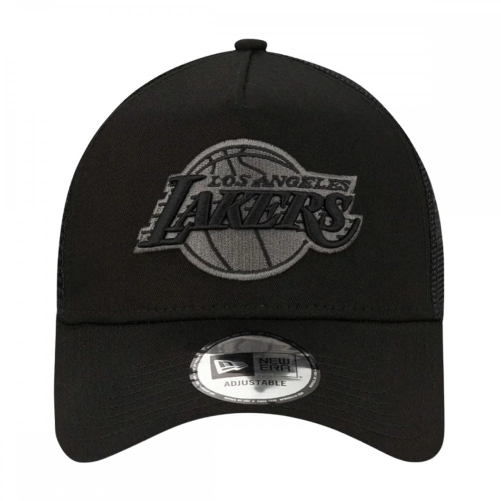 New Era LA Lakers Outline Team Logo 9 Forty A-Frame Trucker Cap