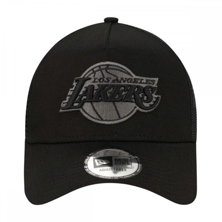 New Era LA Lakers Outline Team Logo 9 Forty A-Frame Trucker Cap