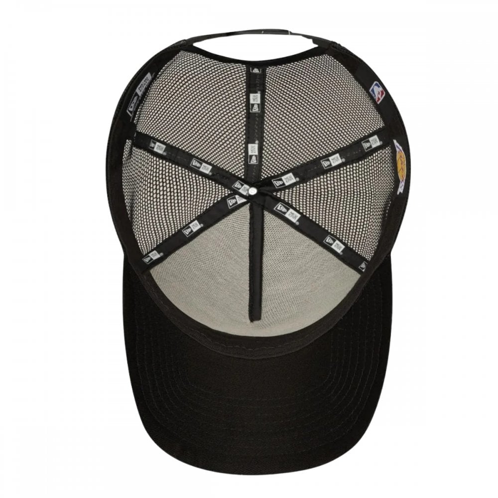 New Era LA Lakers Outline Team Logo 9 Forty A-Frame Trucker Cap