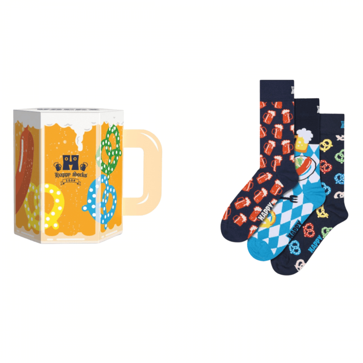 Happy Socks 3 Pack Gift Set Beer Glass Socks