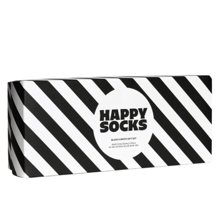 Happy Socks 4 Pack Gift Set Classic Black &amp; White Socks
