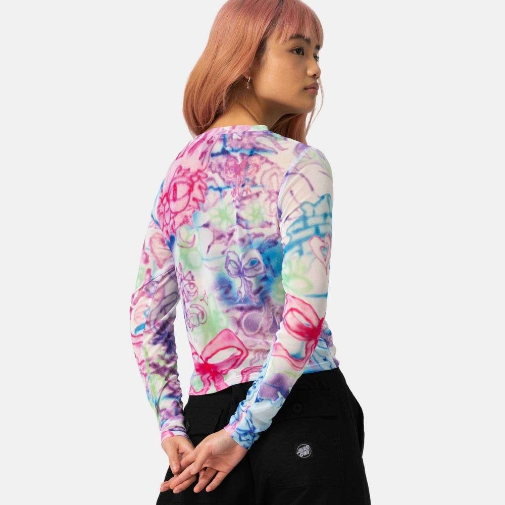 Santa Cruz Strip Digi Mesh LS Top