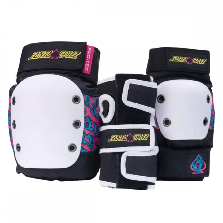 Pro-Tec X Santa Cruz Street Adult 3 Pack Pad Set Open