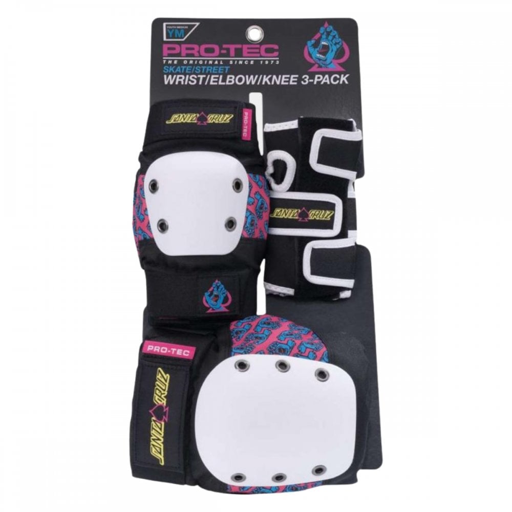 Pro-Tec X Santa Cruz Street Adult 3 Pack Pad Set Open