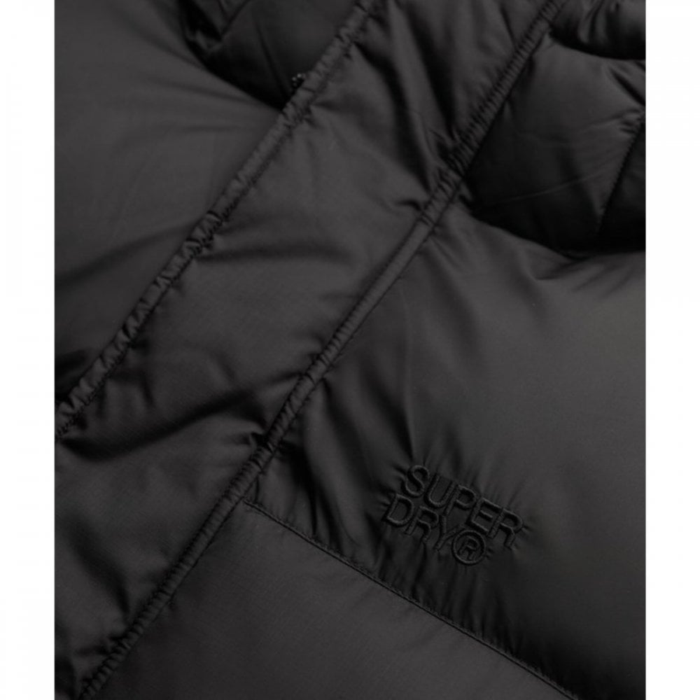 Superdry Black Puffer Jacket With Hood