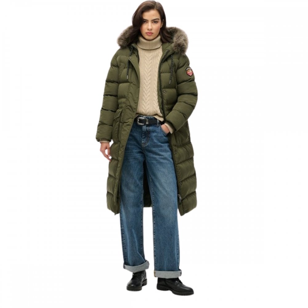 Superdry Everest Faux Fur Longline Jacket